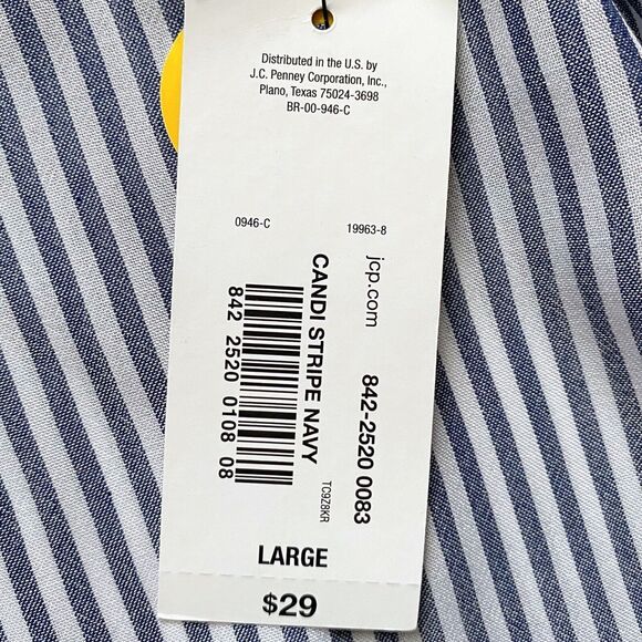 ANA A New Approach Womens Sleeveless Blouse Tank Tops Striped Size L - Set of 2 - Picture 9 of 11